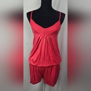 Lascana for Venus Braided Neckline Comfy Lounge Sleeveless Romper Women's sz S